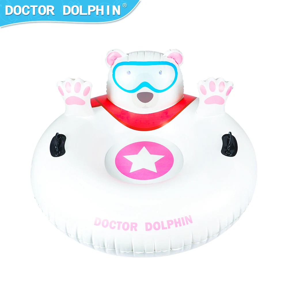 Cute Cartoon New Design Pvc Inflatable Snow Tube Sled Snow Toys For Winter Outdoor Sledding Sports Fun Winter Fun Snow Tube