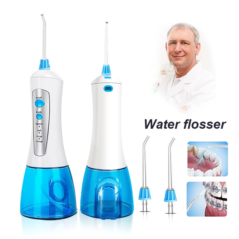 Amazon Hot Selling USB Rechargeable Home Irrigator Teeth Cleaning Convenient Water Floss Ultrasonic Dental Irrigator