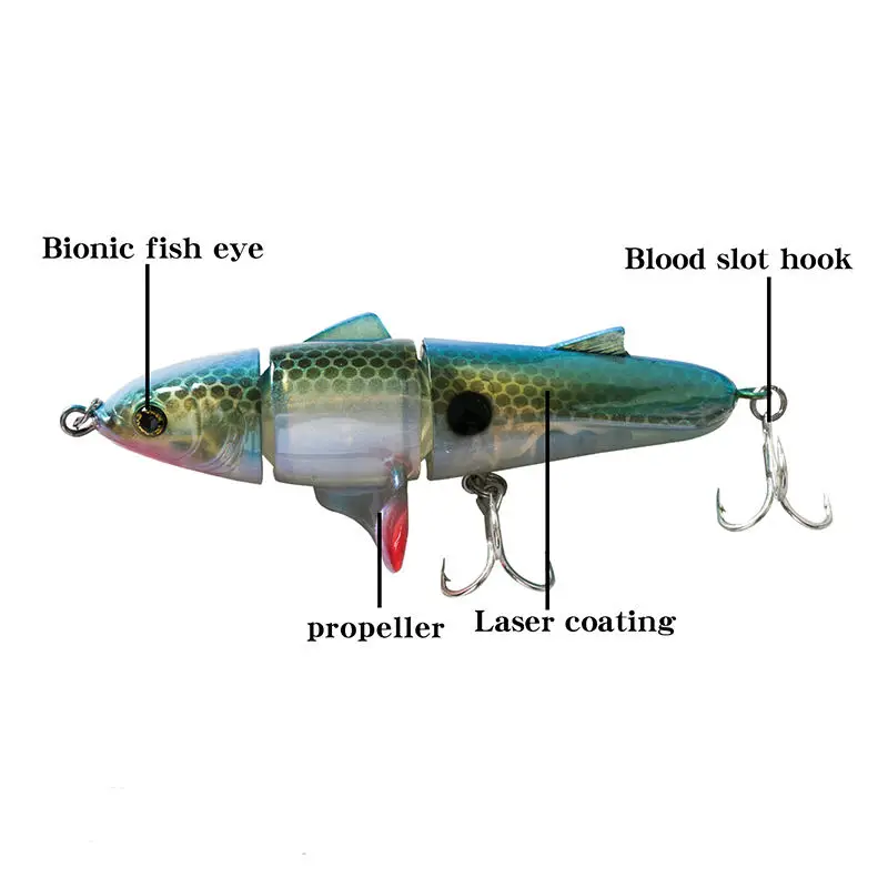 11cm 24g 10 Colors Artificial Hard Pencil Fishing Lure Propeller Lures Tractor Fishing Bait