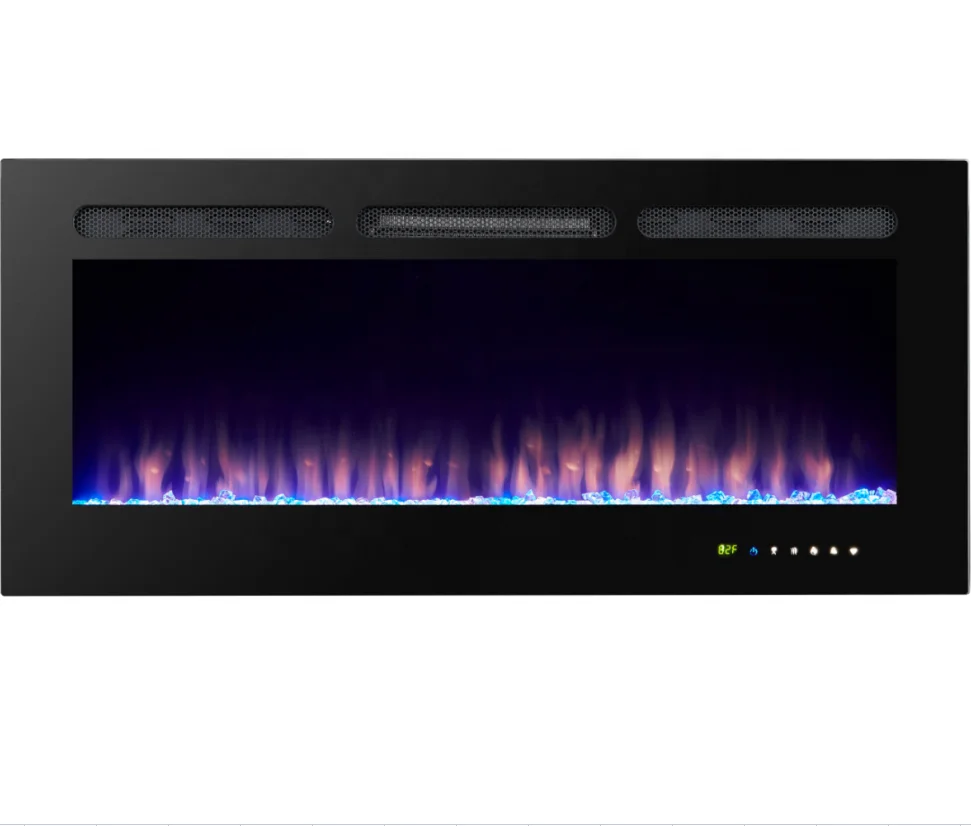 50' inch with 9 colors decor flame effect wall mounted electric fireplace heater