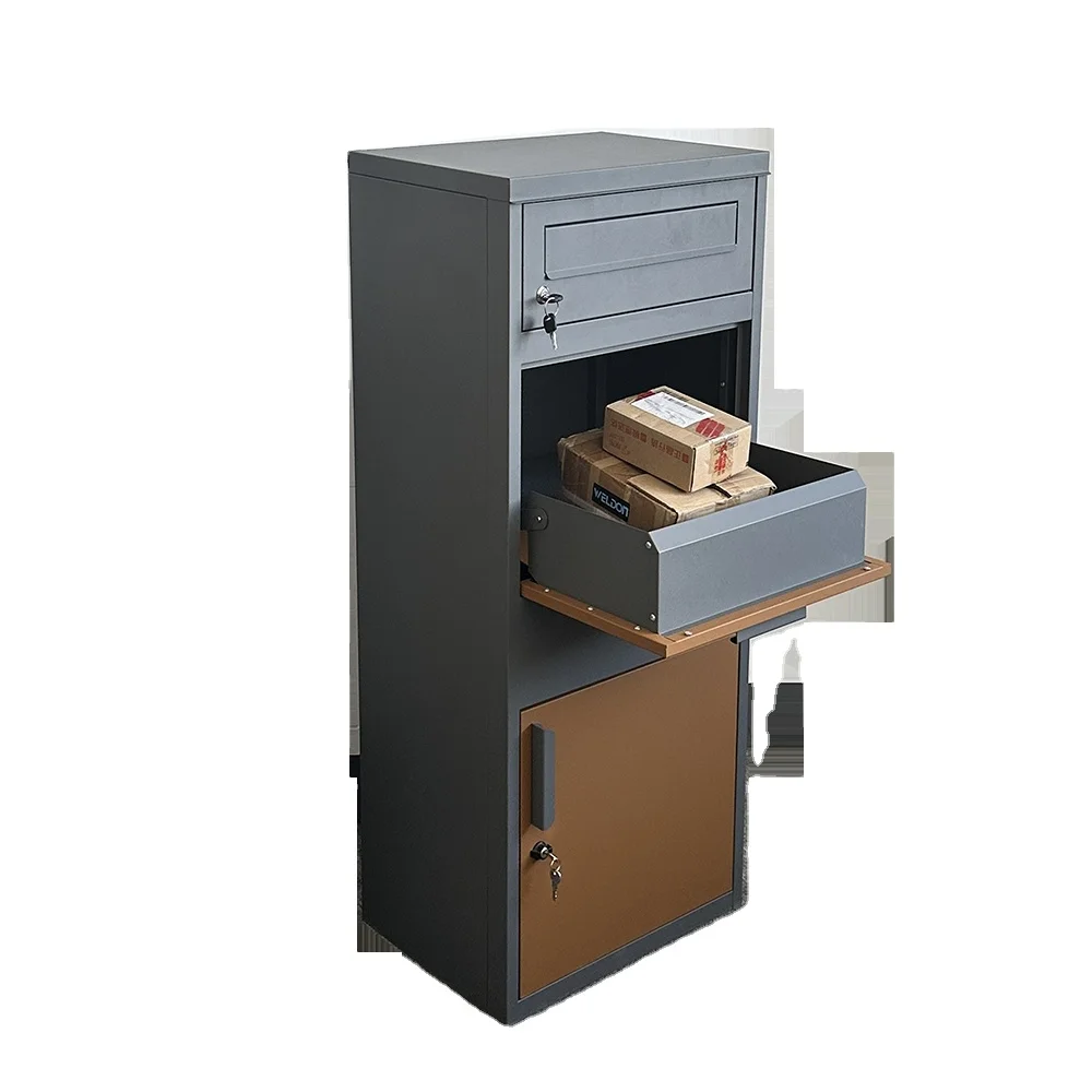 Home Outdoor Metal Package Knocked Down Packing Steel Large Post Smart Mailbox Letterbox Parcel Delivery Drop Box