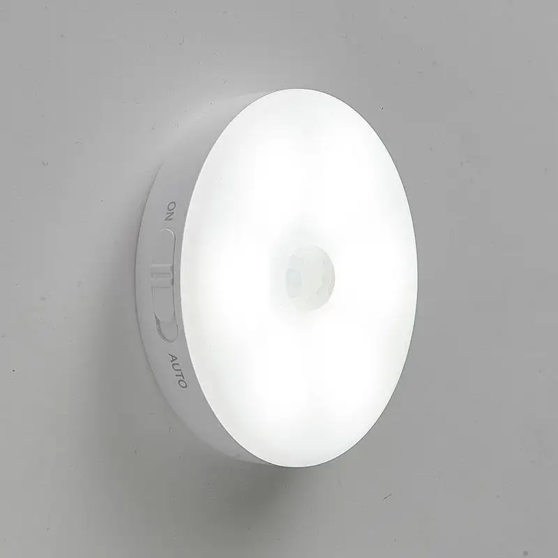 Wireless Human Body Induction Light Rechargeable Intelligent Automatic LED Night Light Magnetic Suction Self-adhesive Wardrobe