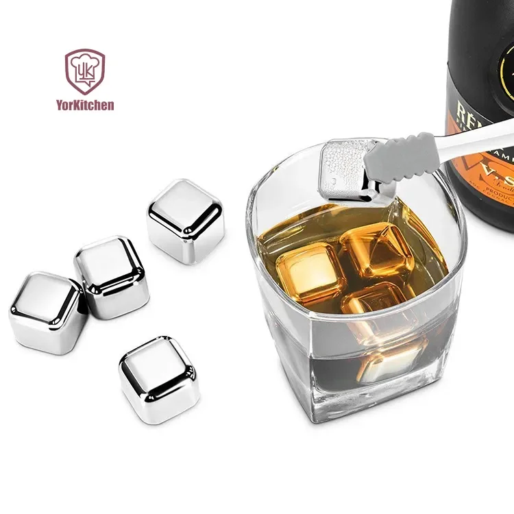 New Design Whisky Chilling Rocks Whiskey Stones Stainless Steel Ice Cubes