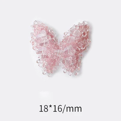 2022 Popular Manicure Butterfly Full of Diamond Rhinestones Nail Art 3D Bear Pink Black Crystal Nail Art Charms