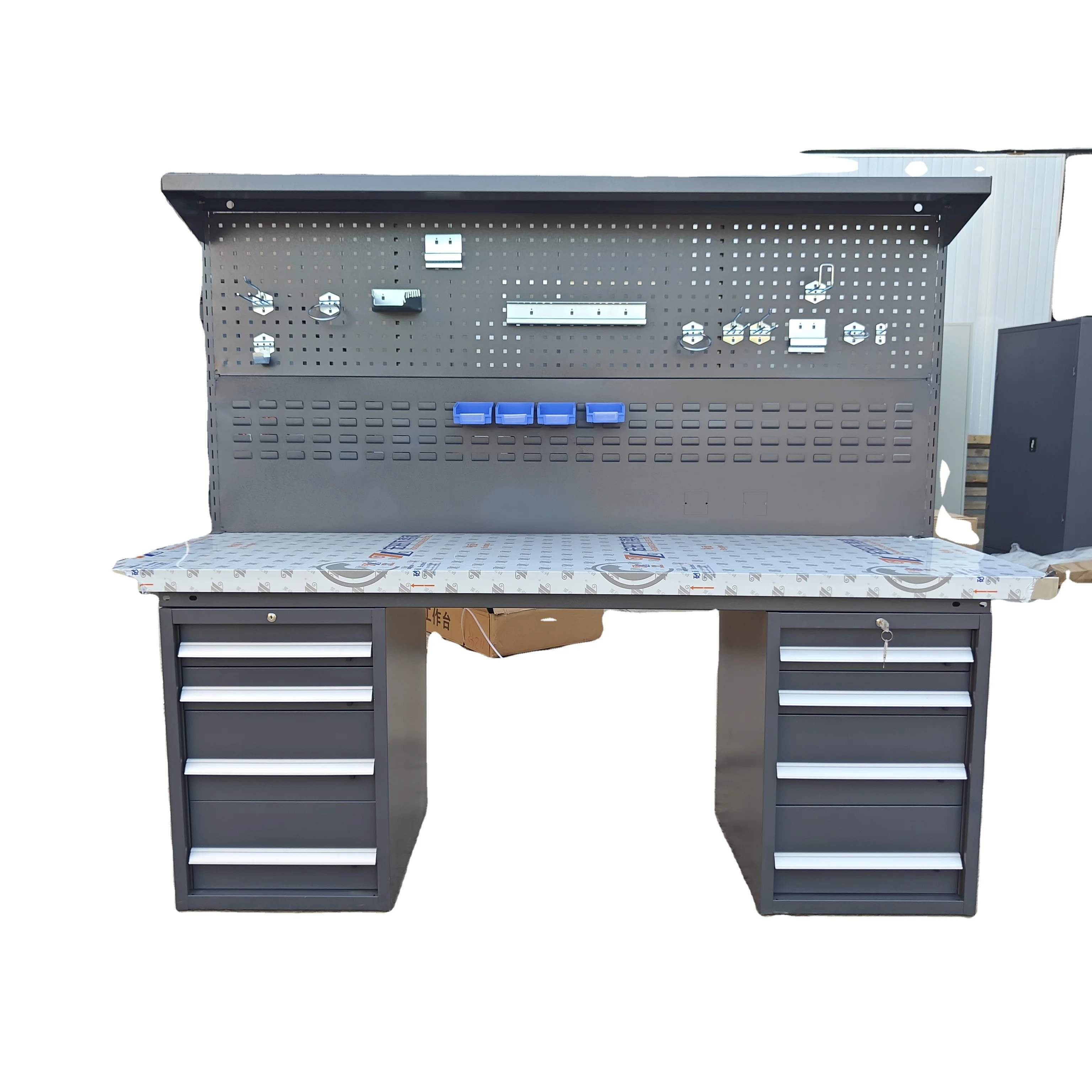 Customized Metal Tool Cabinet Storage Garage Work Bench Workshop Table Workbench