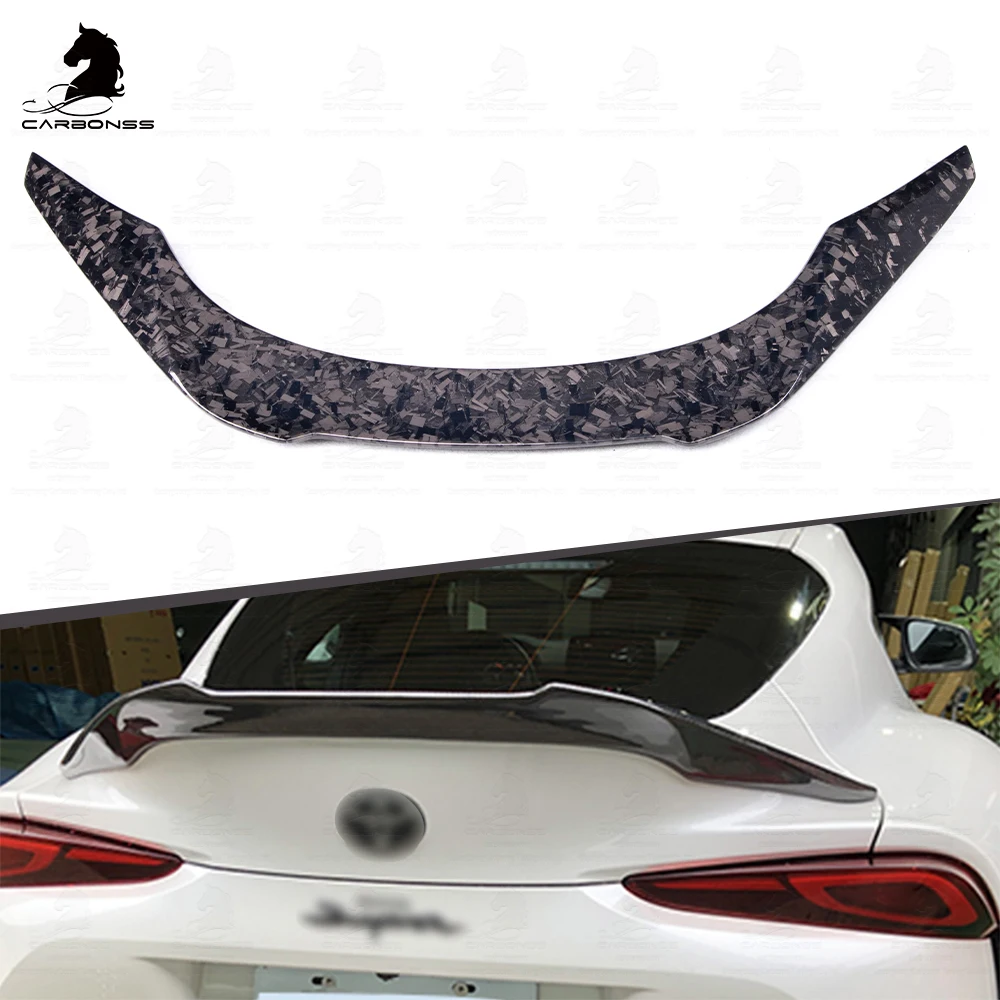 Forged Carbon Fiber V Style Body Kit Rear Trunk Spoiler Wing Fit For Toyota SUPRA A90 2019+