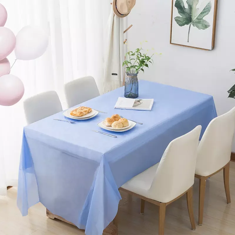SENNIU Plastic Tablecloths for Rectangle Tables 4 Pack Party Table Cloths Disposable Rectangular Table Covers for Parties