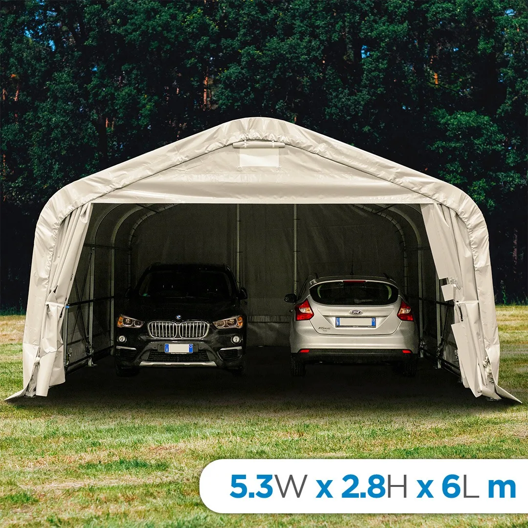 Pvc-Coated Top Quality Waterproof Rain Shelter Car Parking Tent Shelter Long-Term Effectiveness Made In Italy