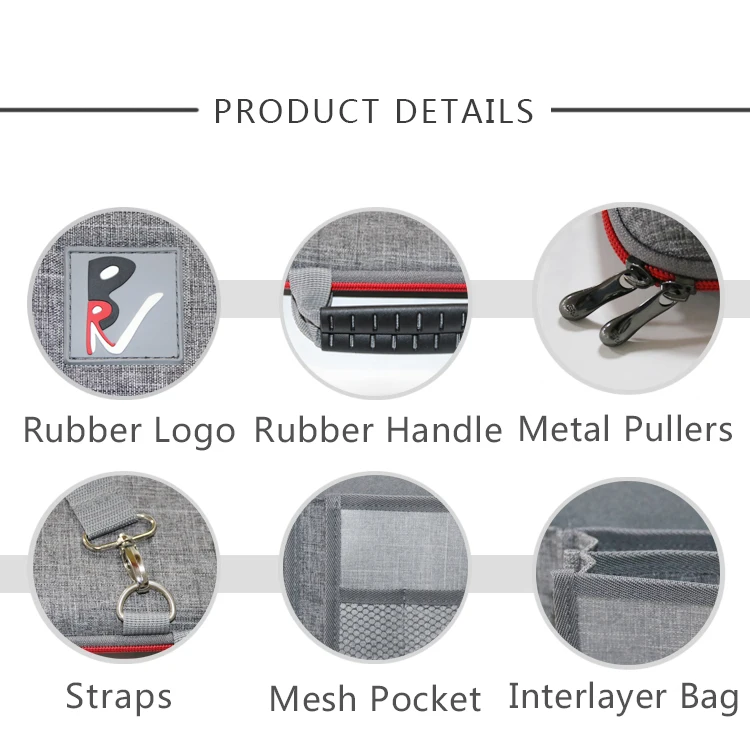 Custom Size Logo Carrying Travel Bags Computer Storage Backpack Cases Shoulder Strap EVA Laptop Bags