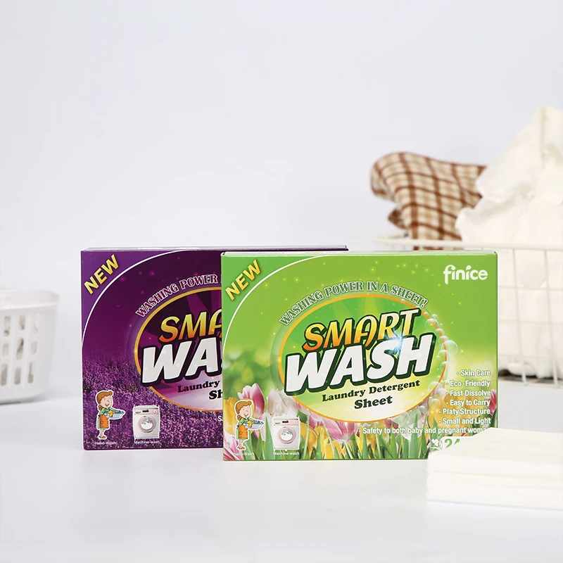 Laundry detergent sheets instead of laundry washing powder soft 3in1