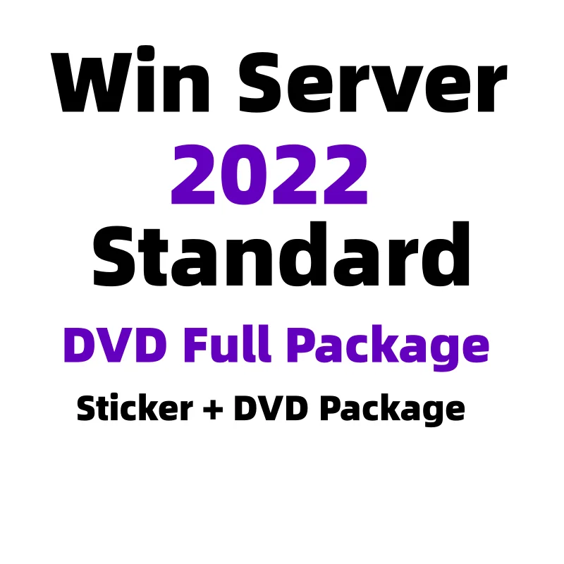 Win Server 2022 Standard DVD Full Package 12 Month Guaranteed Multi-luagange Win Server 2022 STD Oem Package Free shipping