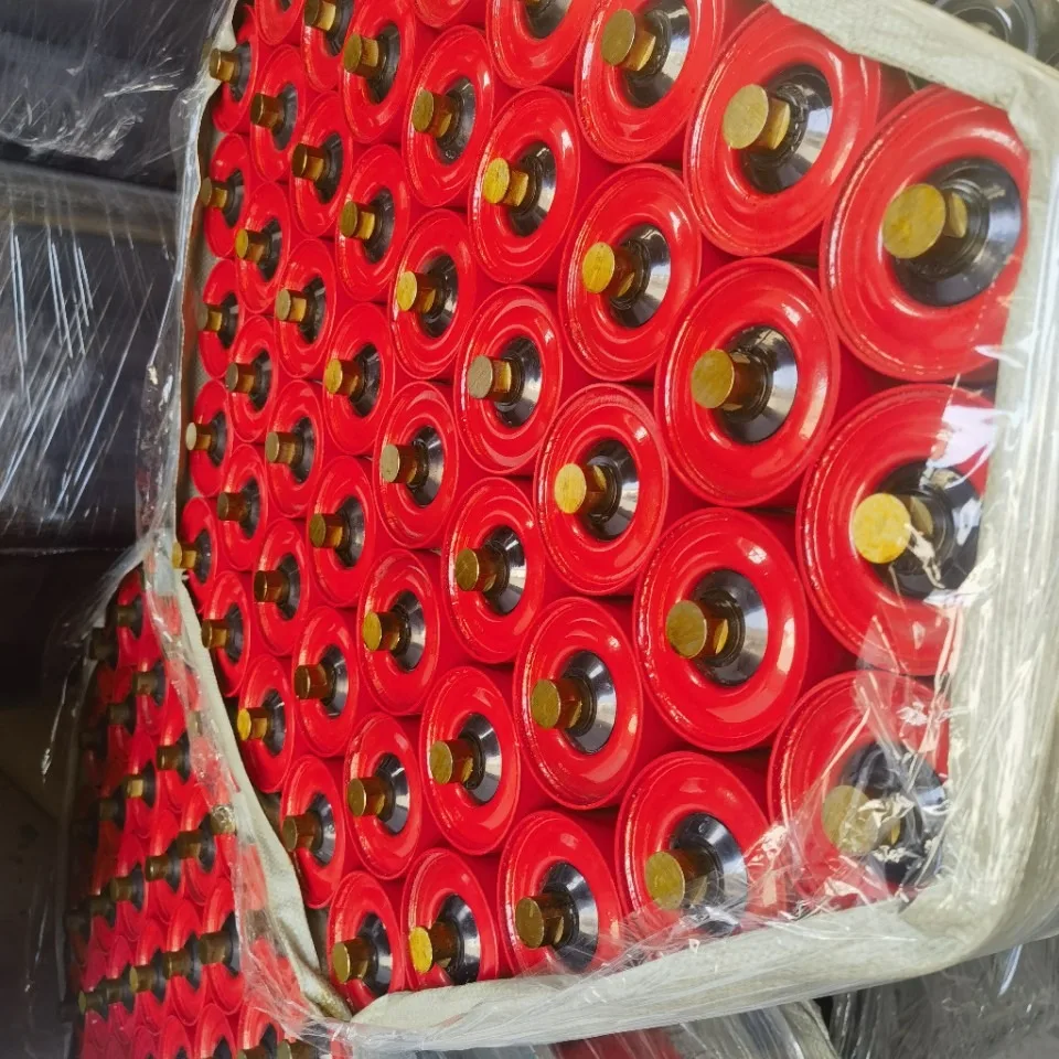 Conveyor buffer idlers parallel discharge trough buffer idlers are used in mines