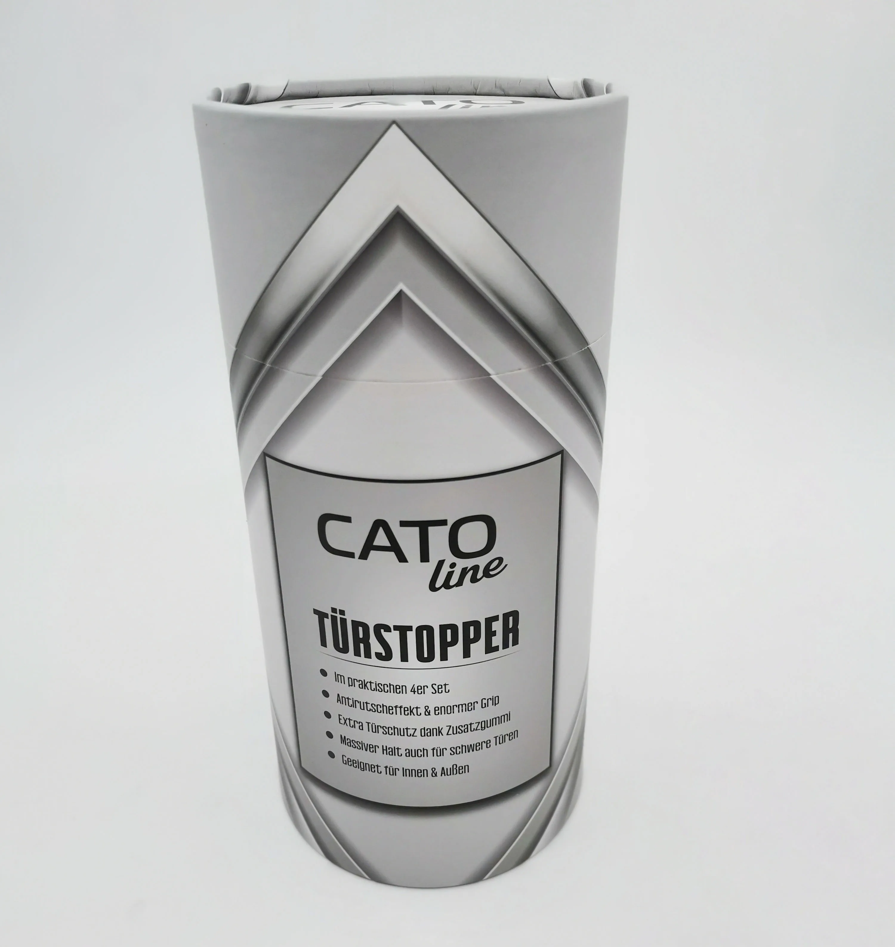 4-Piece Set Heavy Duty Stainless Steel Door Stopper  with bump & fluorescent ring & Gift cylinder bucket packing