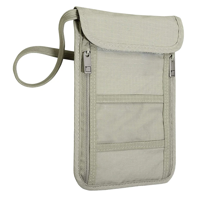 Blocking Stash Neck Wallet Travel Small Pouch Passport Holder for Women & Men Small Storage Bag for Passport And Cash