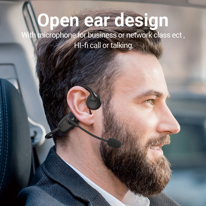 Amazon костной проводимости наушники с микрофоном для обслуживания клиентов водителя грузовика учитель