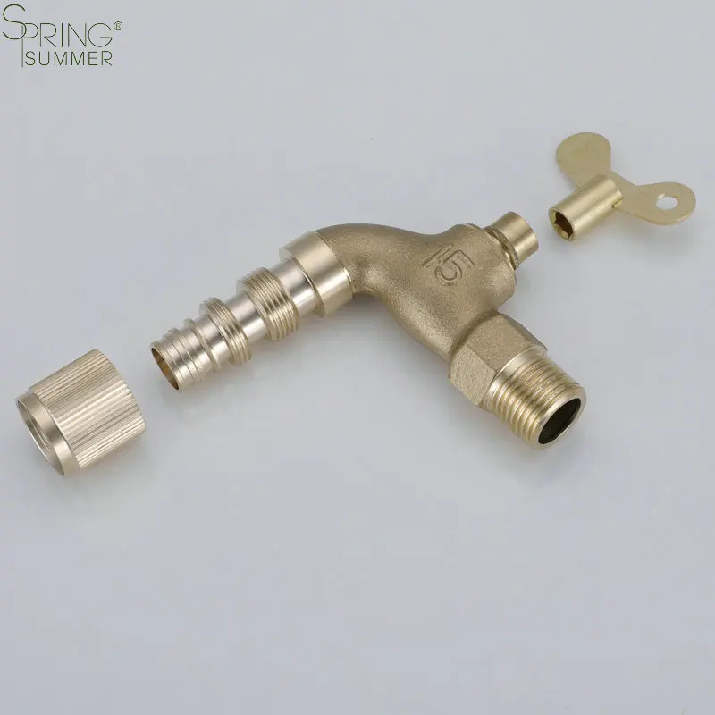 Connecting plastic water pipes Outdoor Anti-theft With Lock Key Water Faucet Lock 2/1 Outdoor Garden Water Tap Lock