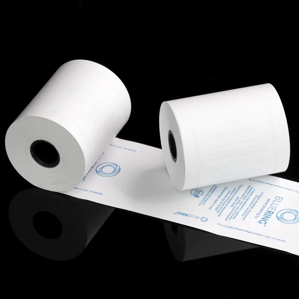 Customized Size Thermal Paper Rolls White Thermal Paper 57x40mm Cash Register POS Receipt Paper