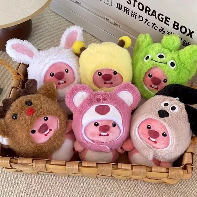 Cute Beaver Doll Plush Keychain Pendant Pink Plush Keychain