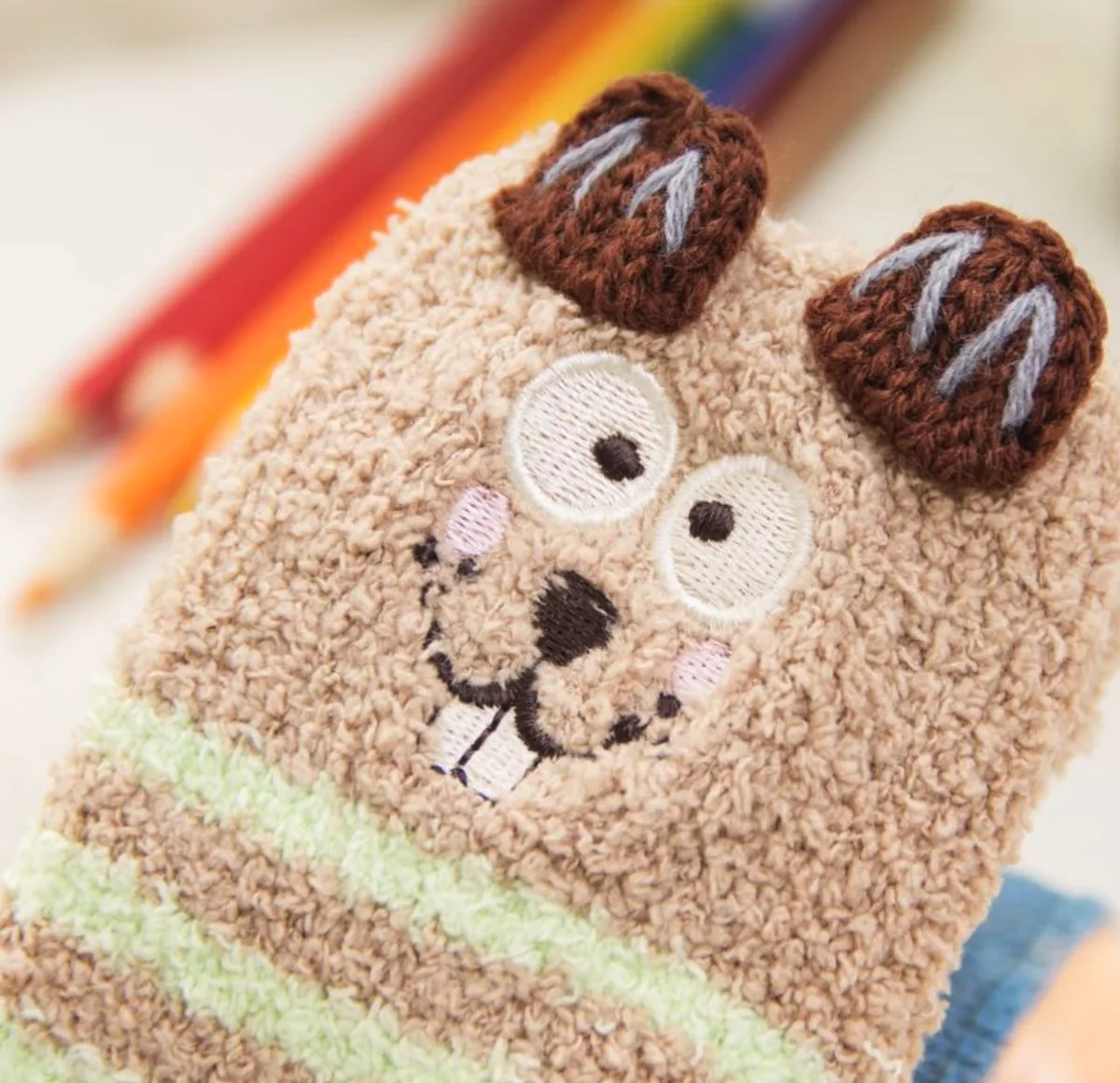 christmas wholesale 3D Cute cozy cartoon Animal socks girls boys fuzzy fluffy slipper indoor floor toddler warm tube baby