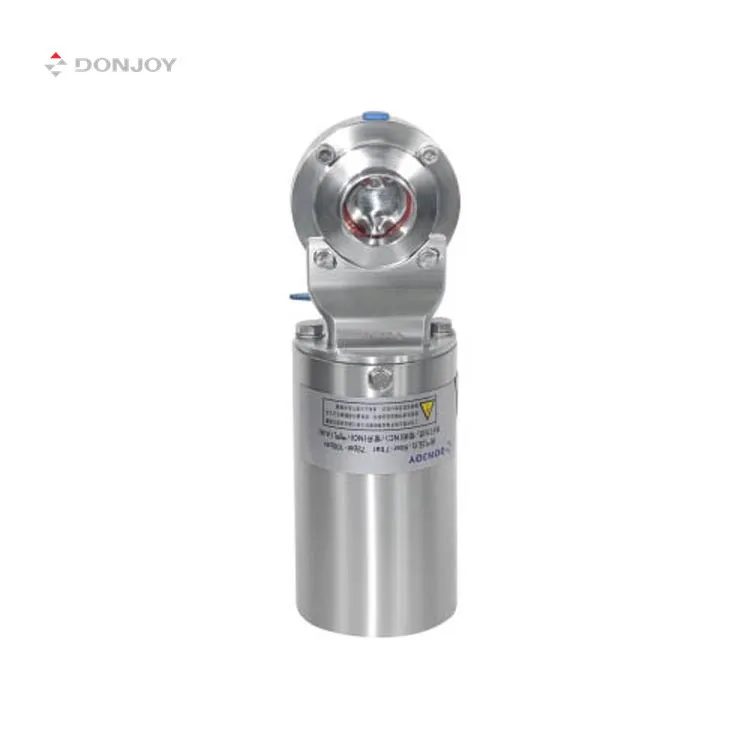 DONJOY manufacturer stainless steel SS304 SS316L sanitary pneumatic butterfly valve with position sensor