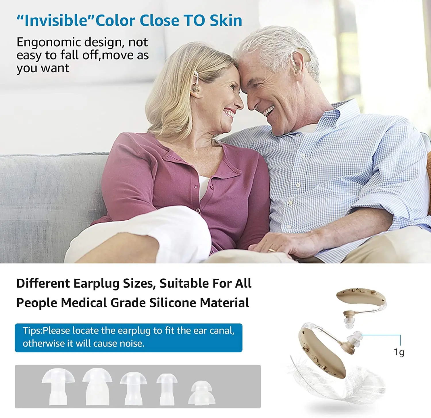 Hot sale China Lightweight Intelligent blue tooth digital Rechargeable BTE Hearing Aid For