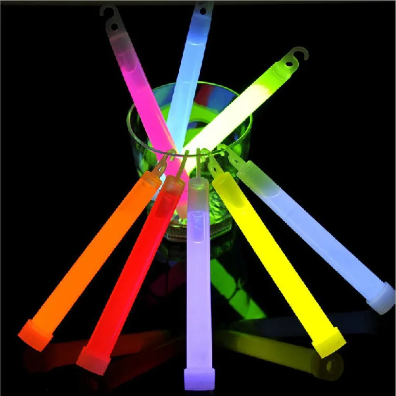 6 inch glow sticks with hooks glow glow sticks outdoor camping concert hand sticks