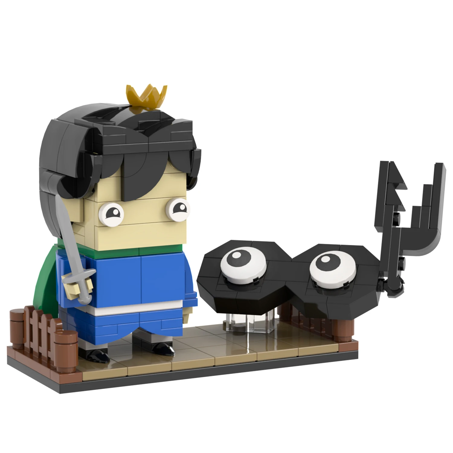 MOC7108 Pojji Prince 199Pcs Square Head Bricks Ranking of Kings Anime Character Assemble Particles Diy Building Blocks Kids Toys