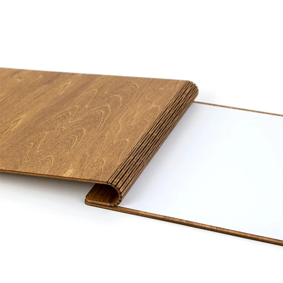 Using laser cutting craft album time story memory Wood family photo collection book