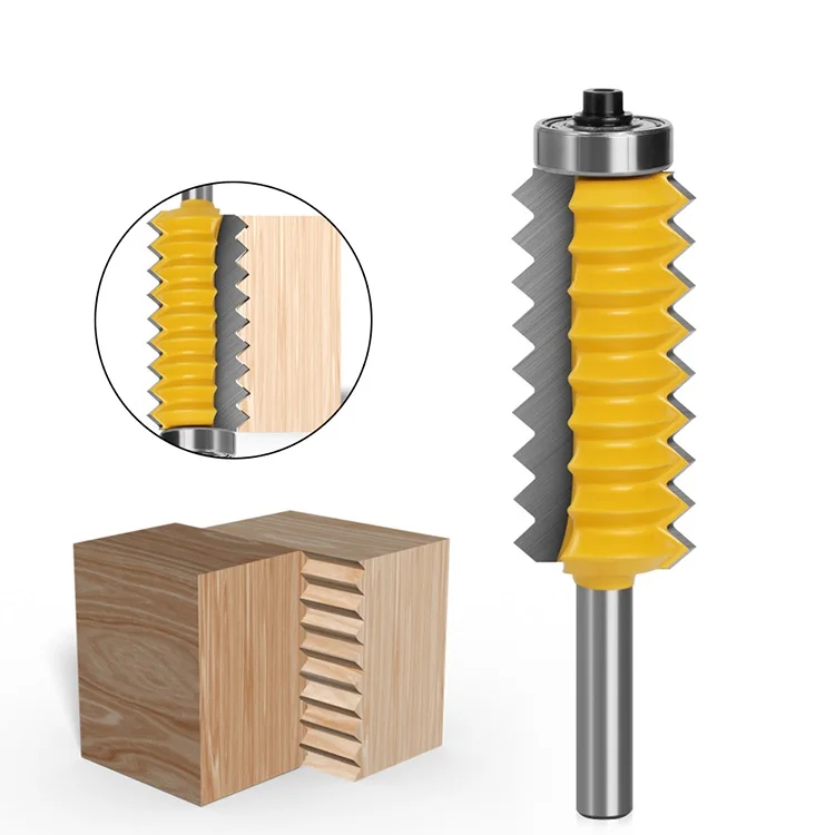 Shank Finger Joint Glue Milling Cutter fresa Raised panel V joint Router Bit set for Woodworking Cone Tenoning Bit