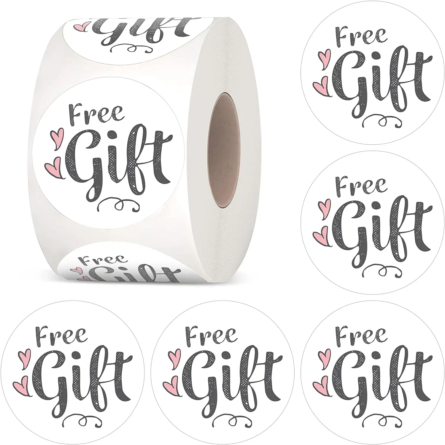 Free Gift Sticker Small Business Freebies Self-Adhesive Labels for Customer Appreciation Prize Winner Handmade