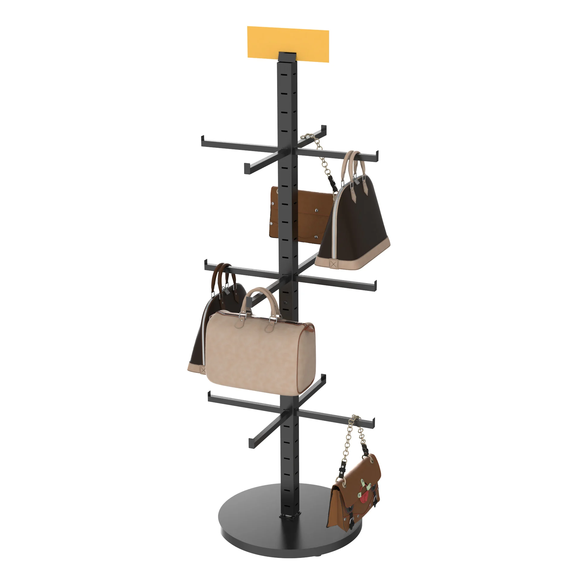 3 Layers Metal Women Bag Shelf Customized Display Rack for Handbags
