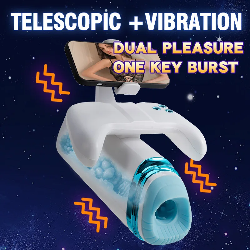 Multi Functional Visible Male Masturbation Cup With Heated Vibration Push Type Male Masturbation Training Cup