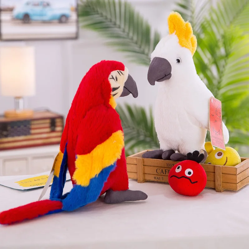 Cute Parrot Doll Simulation Bird Plush Toy Funny Ornaments Plush Doll For Children S Birthday Gifts