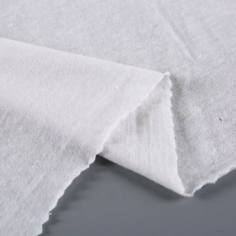 Hot selling knitted brushed white cotton jersey fabric combed brushed jersey knit fabrics