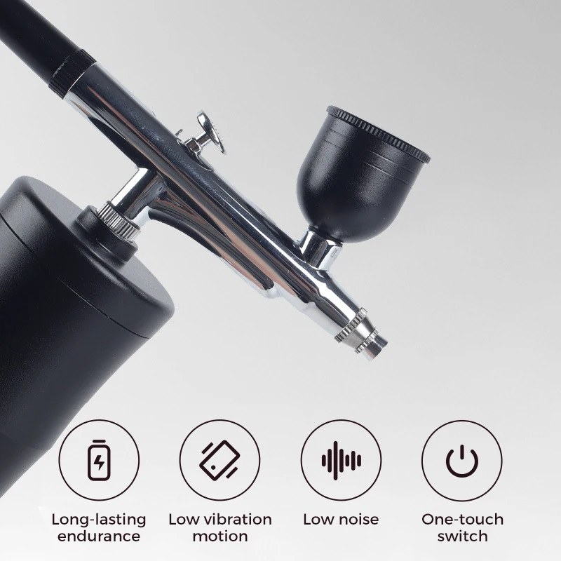 KV airbrushes machine kit makeup nail brow fast paint air spray gun