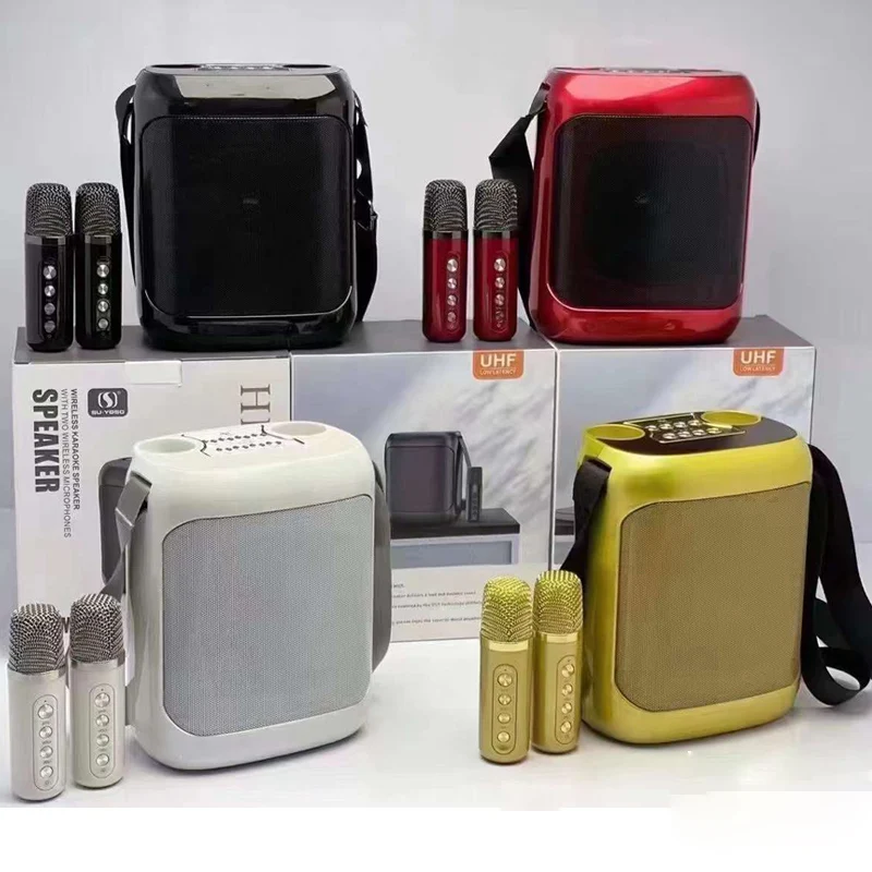 SU.YOSD  YS220 10W Dual UHF Wireless Mic Chinese Factory Active 4 Inch Karaoke Wireless Karaoke Dj Speaker Sound Box