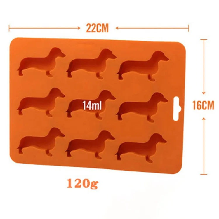 
Reamazing BPA-Free Ice Cube Tray Silicone Dog Shaped Mold for Candy Making or Gelatin Setting 