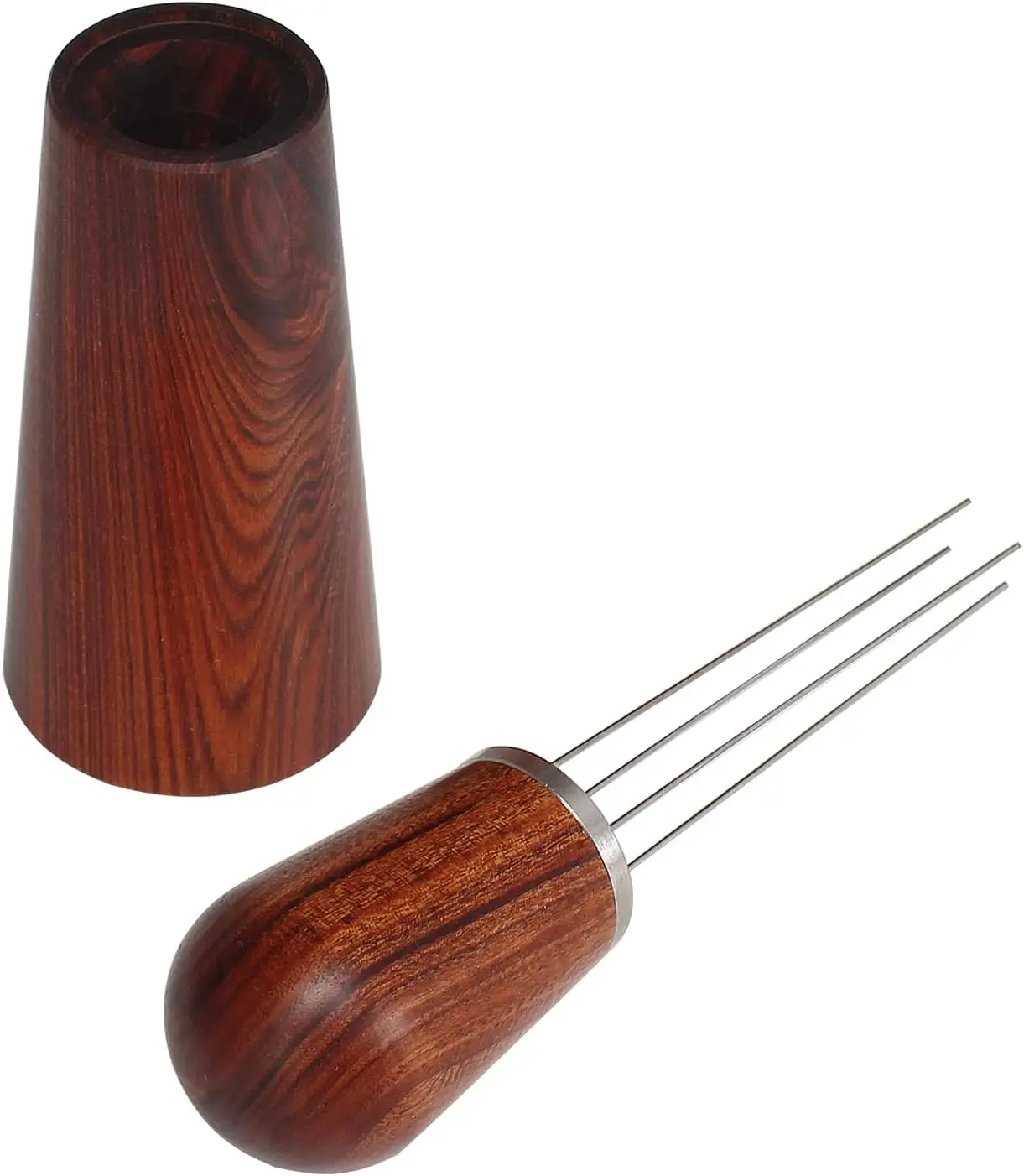 Espresso wdt Natural Wood tool dispensing 4 Needles  Espresso Coffee Stirrer