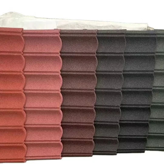 Roofing Tile Deep Wave Design Attractive Stone Coated Metal Roofing Sheets for Residential House