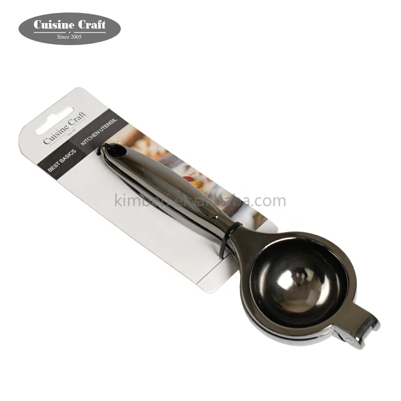Heavy duty Kitchen gadgets and tools soft grip manual juicer press lemon squeezer stainless steel