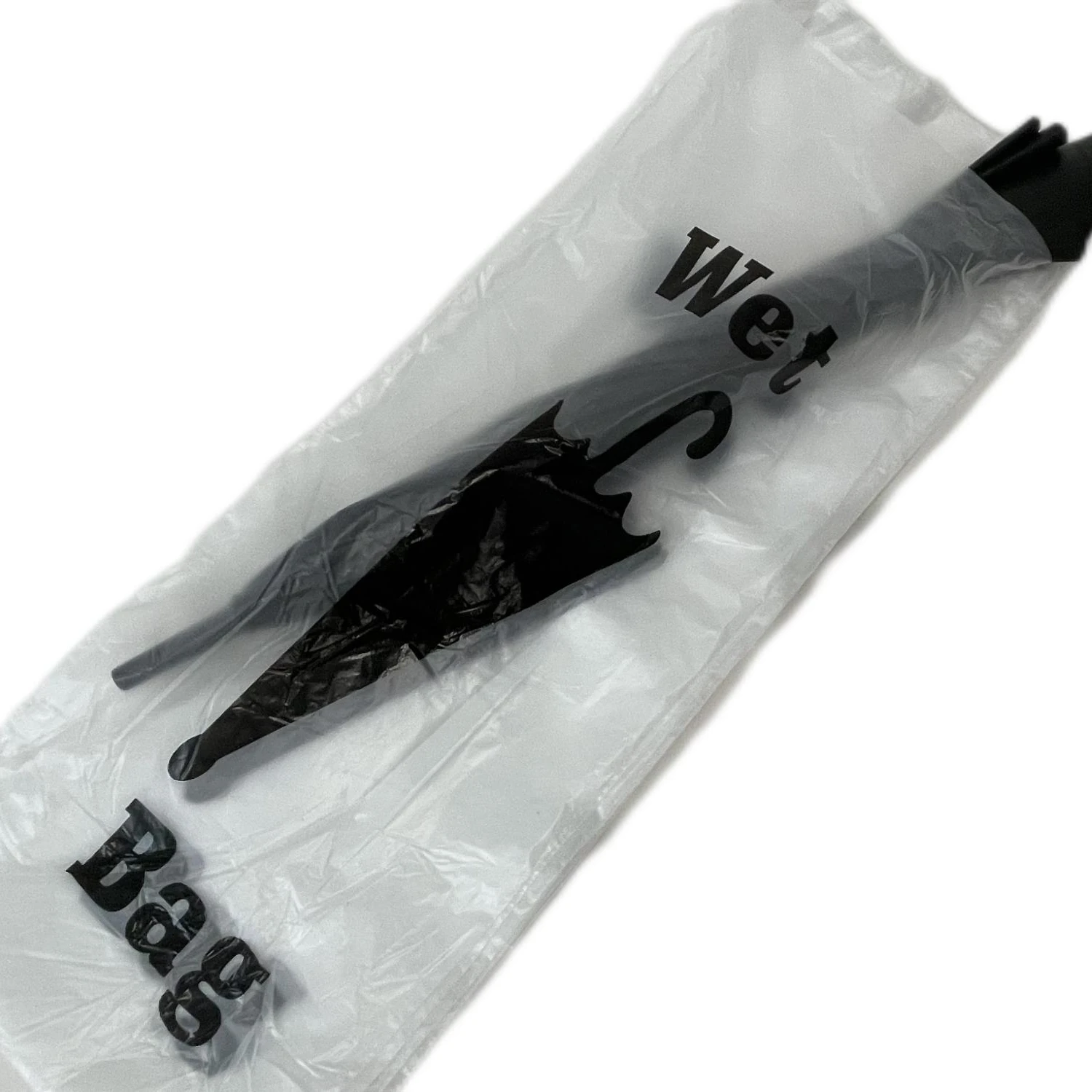 Custom Printed Eco Friendly Disposable Plastic Universal Fit Wet Umbrella Bag Wrapper