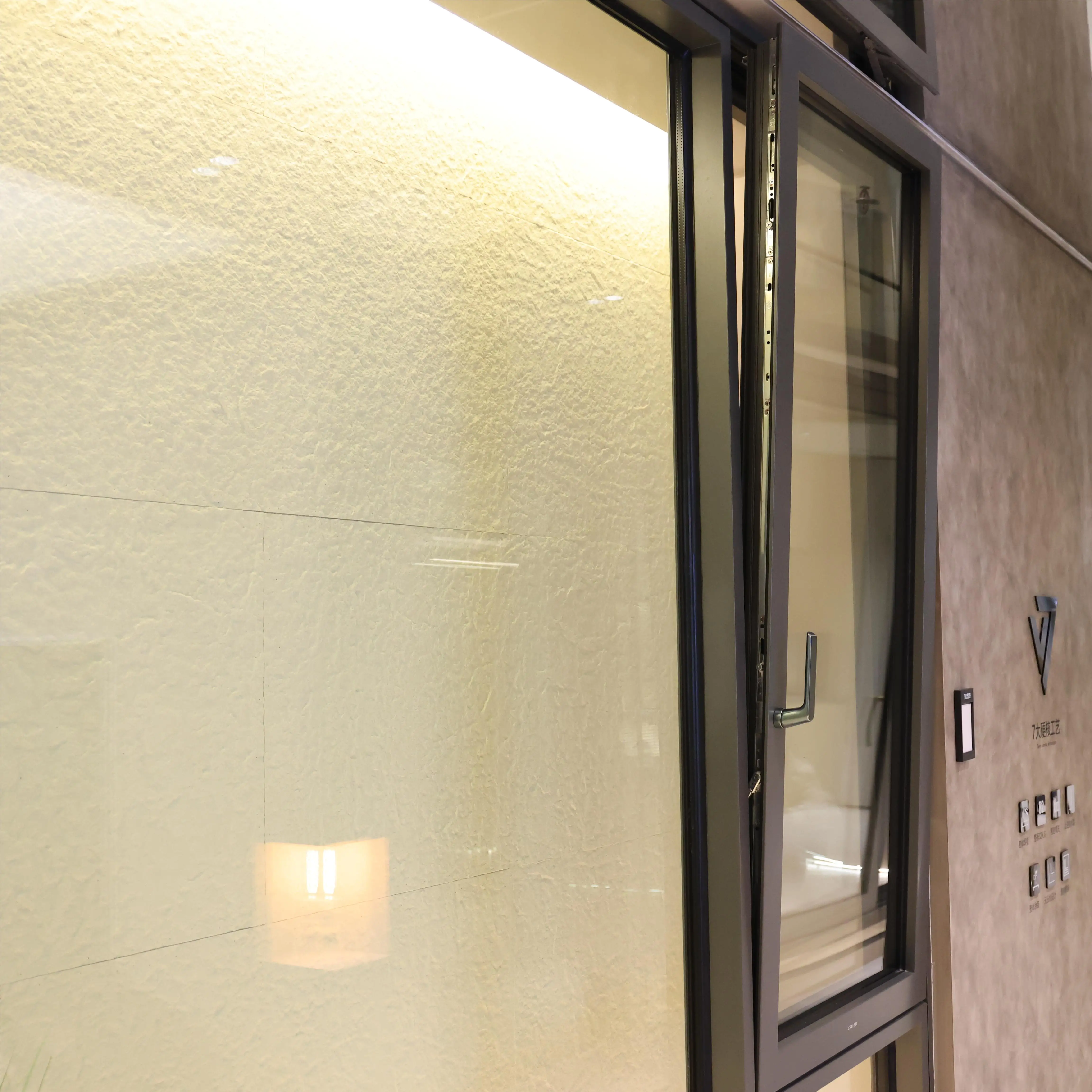 2024 New Arrival Double Glass Hurricane Proof Tilt And Turn Aluminum Slim Narrow Frame Casement Smart Windows