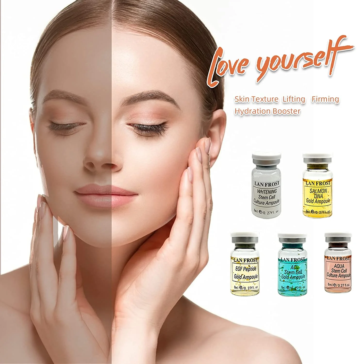 Lenore Lanfrost Face Serum BB Starter Kit Semi Permanent Cream Gloss Meso Derma Mix Dermawhite BB Foundation Treatment