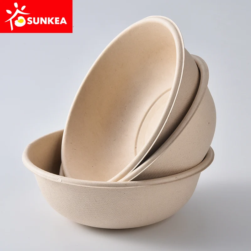 Compostable Sustainable Eco-friendly Biodegradable Bamboo Fiber Bowl for Rice Dessert