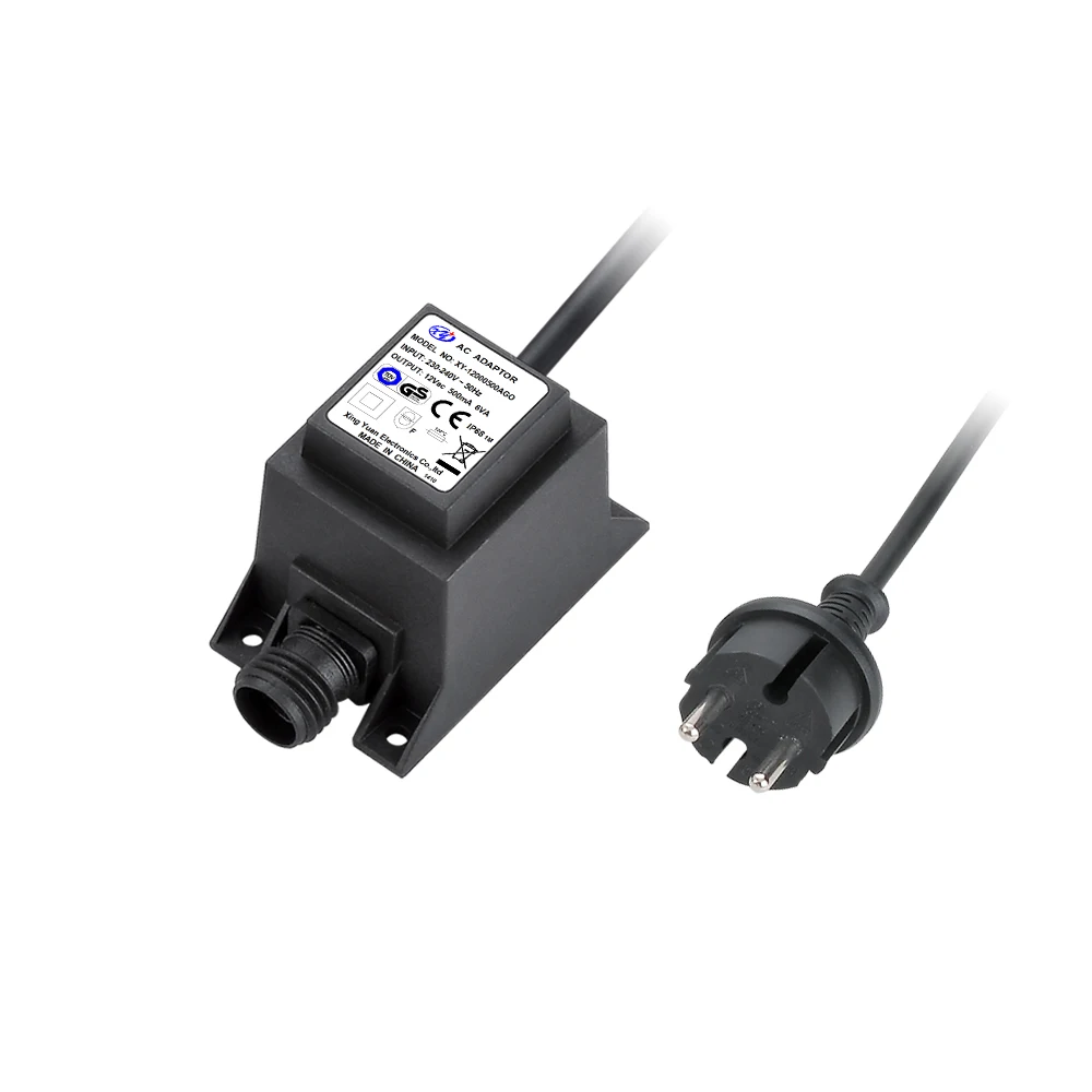 CE ETL  Certificated AC AC Adaptor 12VAC 3A 36VA  IP68  Waterproof Transformer 24VAC 1.5A With US UK EU AU Plug Outdoor Adaptors