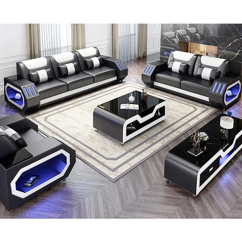 Factory Direct Supply Living Room Sofas Genuine Leather Sofas Sectional Sofa Set Furniture Recliner