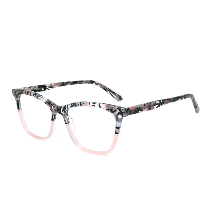 Custom Beautiful Cateye Women Acetate Stylish octagon models eyeglasses frames