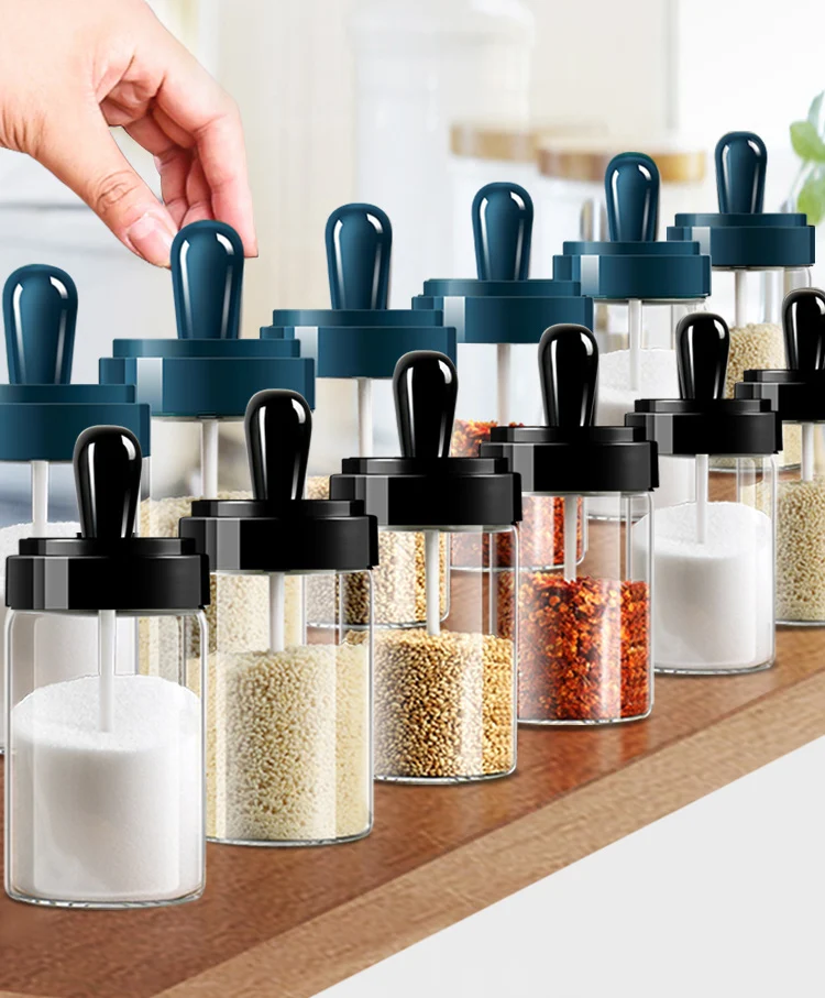 
Factory direct price concessions kitchen supplies nordic seasoning jar seasoning box bottle glass 