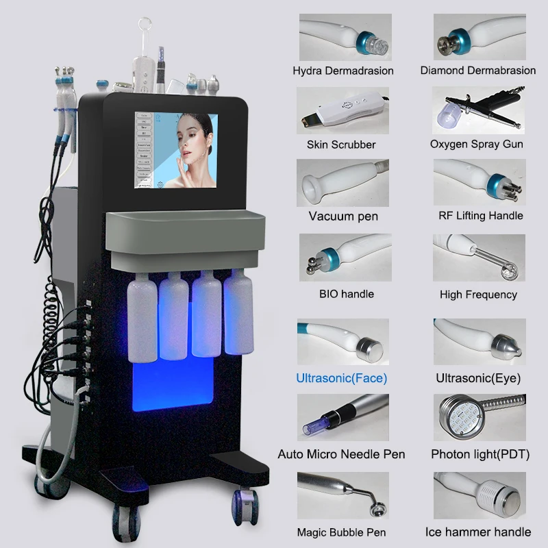 14 in 1 Beauty hidraFacial Care Hydra dermabrasion hydrofaci multifunction aqua facial cleaning hydro microdermabrasion machine