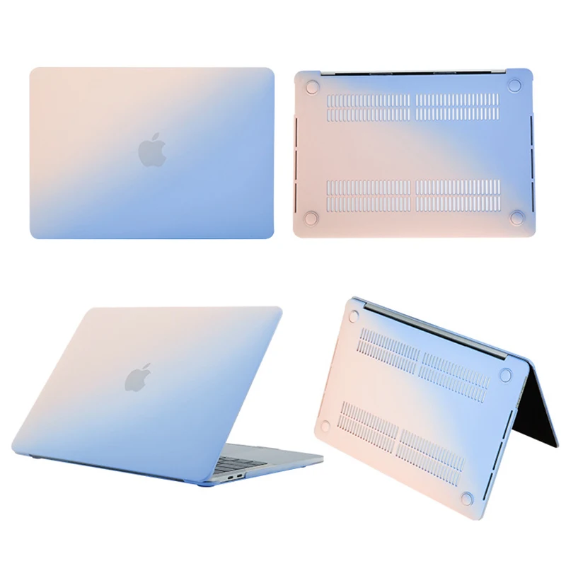 Оптовая продажа, чехол для macbook ярких цветов, Радужный пластиковый защитный чехол для ноутбука macbook pro air 13, 11, 12 дюймов